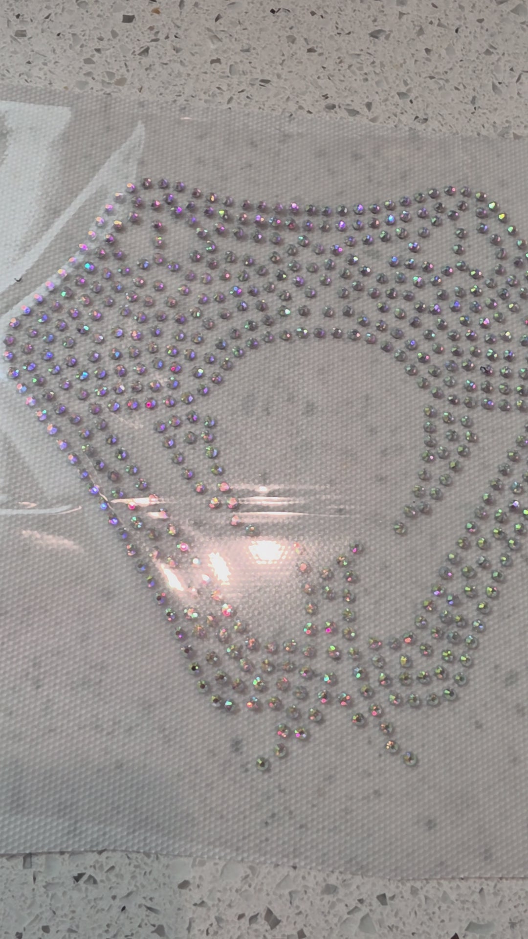 Snake Head Rhinestone Transfer- 12 by 12- This is for the the transfer only