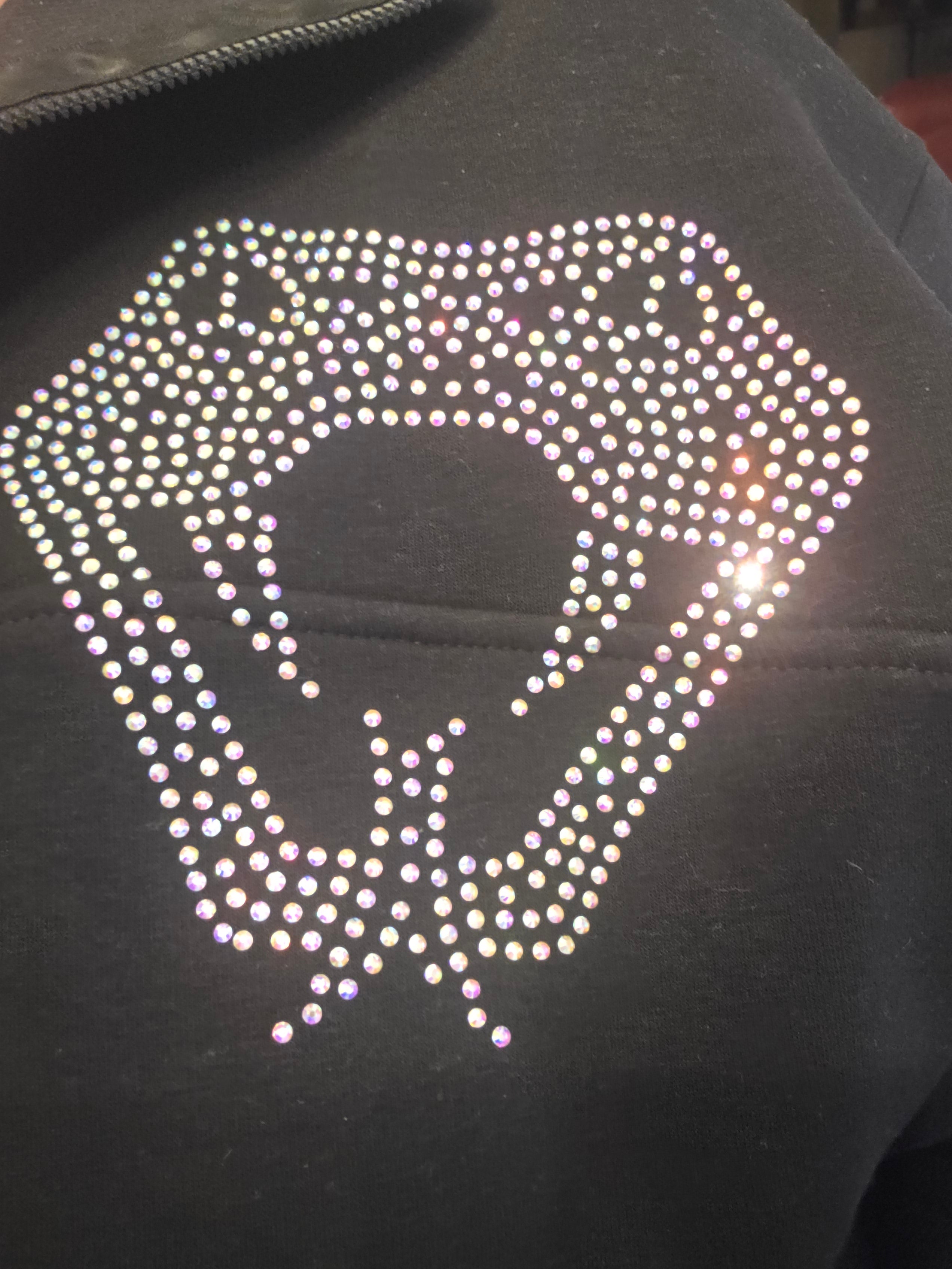 Snake Head Rhinestone Transfer- 12 by 12- This is for the the transfer only